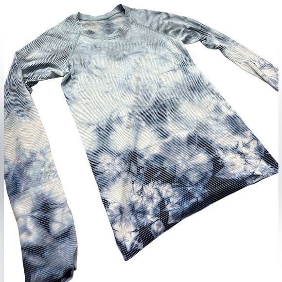 Lululemon Women’s Swiftly Tech Long Sleeve 2.0 Waist Length Blue Tie Dye Size 6 - Picture 12 of 12